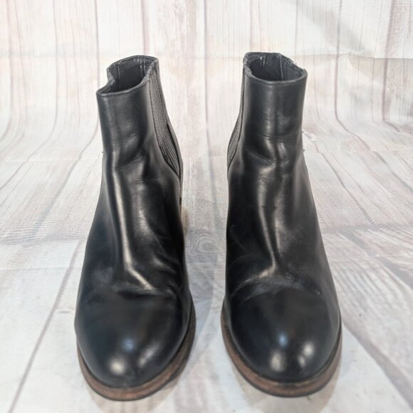 Wolverine 1000 Mile W00844 Women 7.5 Black Leather Block Heel Ankle Bootie Boot - Picture 1 of 10